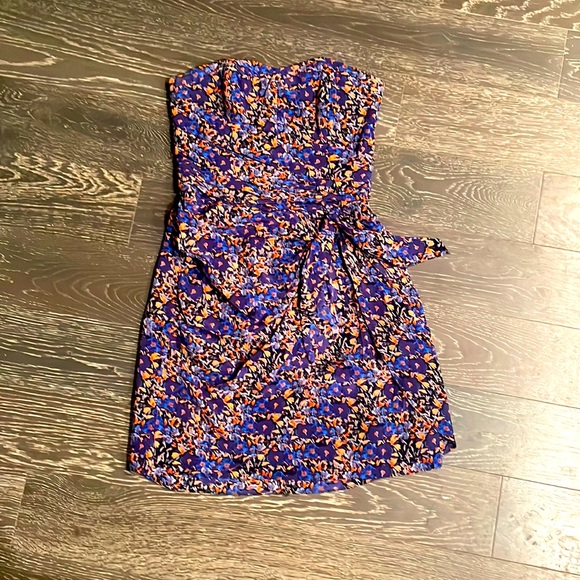 Floral Club Monaco mini strapless  dress size 4 - Picture 4 of 8